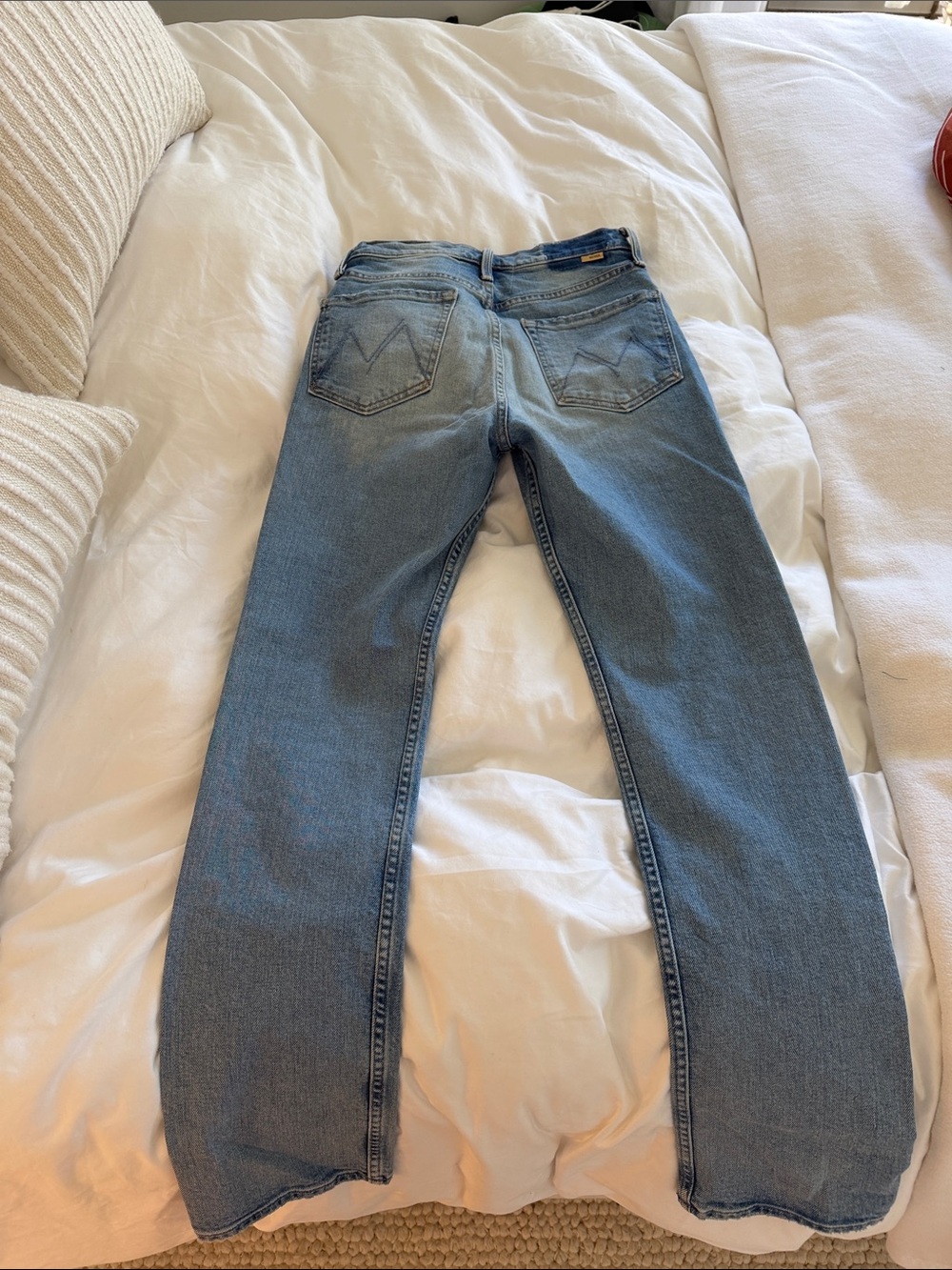 MOTHER Light Blue Straight Leg Jeans - Picture 5 of 5